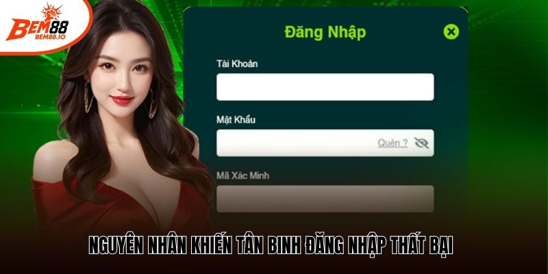 Nguyên nhân khiến tân binh đăng nhập thất bại