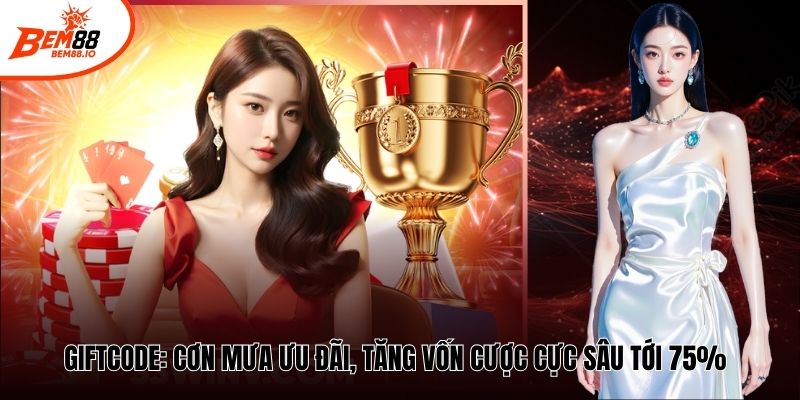 Giftcode - Cơn Mưa Ưu Đãi | Tăng Vốn Cược Cực Sâu Tới 75%